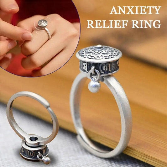 Adjustable Buddhist Rotating Finger Spinner - Good Luck Tibetan Prayer Anti-Stress Anxiety Tool