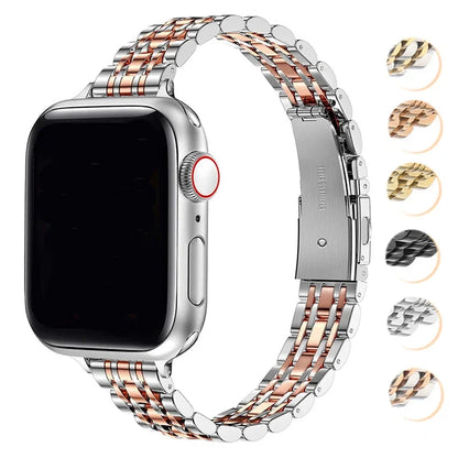 Stainless Steel Strap for Apple Watch Ultra 2 – 49mm, 45mm, 44mm, 42mm, 41mm Metal Band for iWatch Series 9/8/7/6/SE/5/4/3