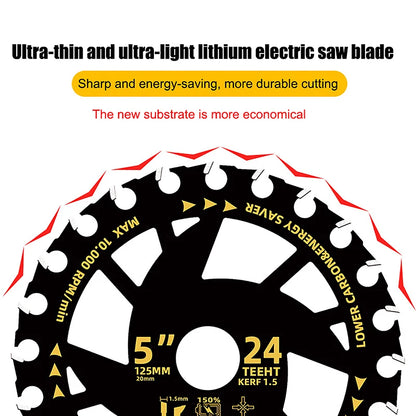 Energy-Saving Lithium Saw Blades – Efficient Wood Cutting for Woodworking and Carpentry with Specific Alloy