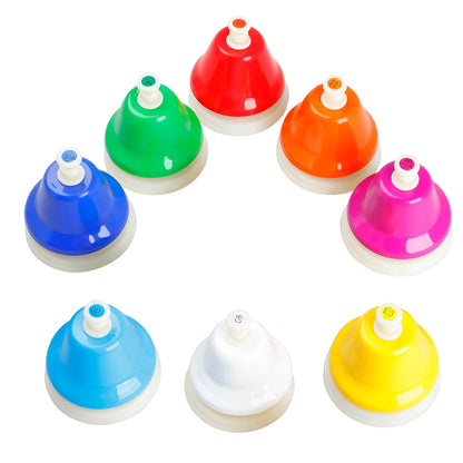 Orff 8-Note Colorful Handbell Set - Musical Instrument Toy for Children, Baby Early Education and Christmas Gift