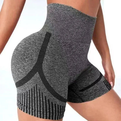 Women's High Waist Yoga Shorts - Butt Lifting Workout Shorts for Fitness, Gym, and Running, Breathable Sportswear