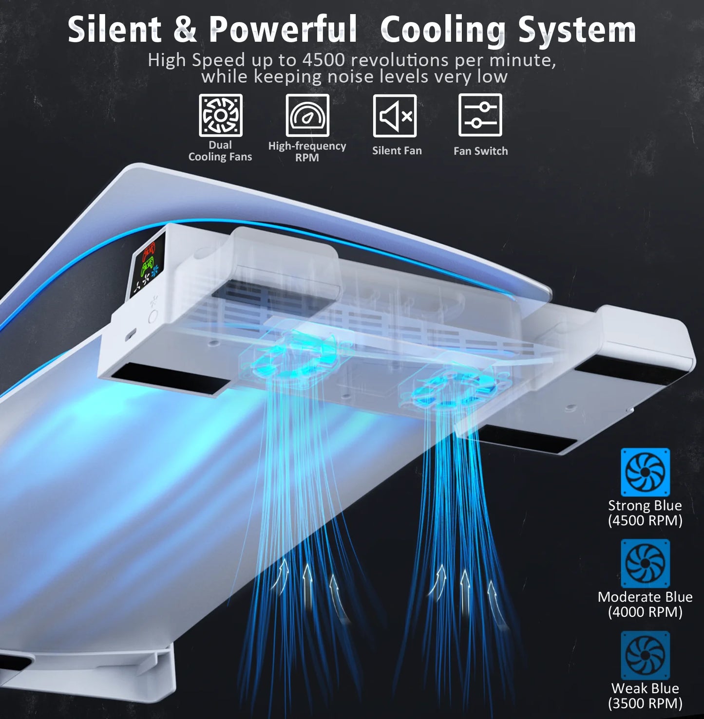 OIVO PS5 Console Horizontal Cooling Stand: Base Holder with Controller Charger for Playstation 5 Disc & Digital Editions