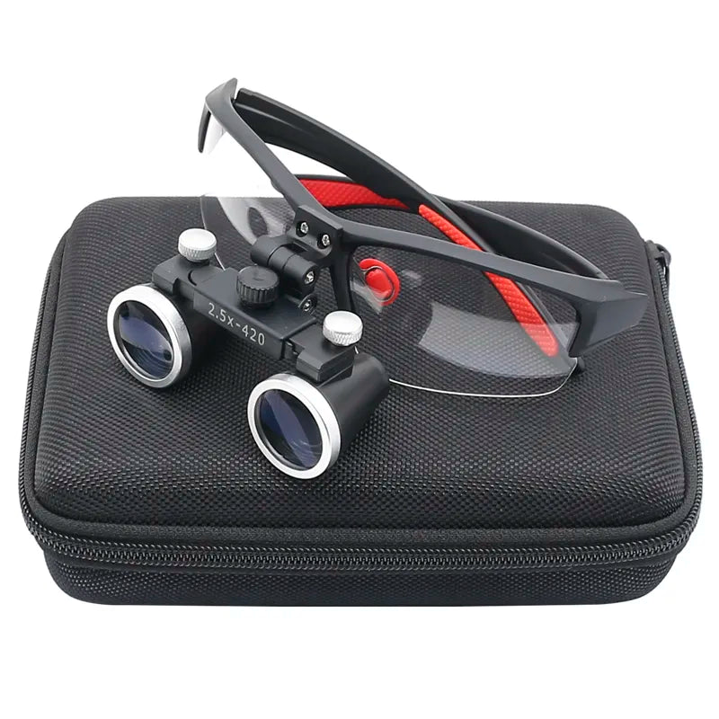 Dentistry Binocular Magnifier 2.5X 3.5X - Ultra-Lightweight Optical Loupes for Dental Surgery, Magnifying Glass 320-420mm