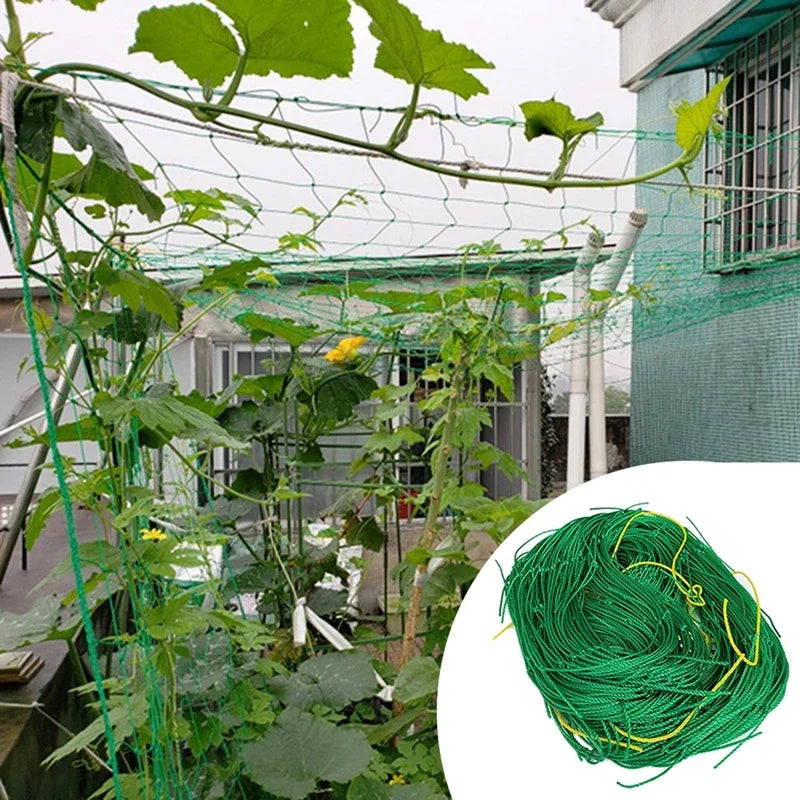 Durable Nylon Garden Climbing Netting for Strong Plant Trellis - Ideal for Loofah, Morning Glory, Flowers, and Cucumber Vine