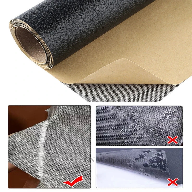 Self-Adhesive Leather Repair Patch - Sofa, Furniture, Chair, Seat, Bag, Shoe, Bed Fix - PU Artificial Leather Sticker - Easy Mend Solution