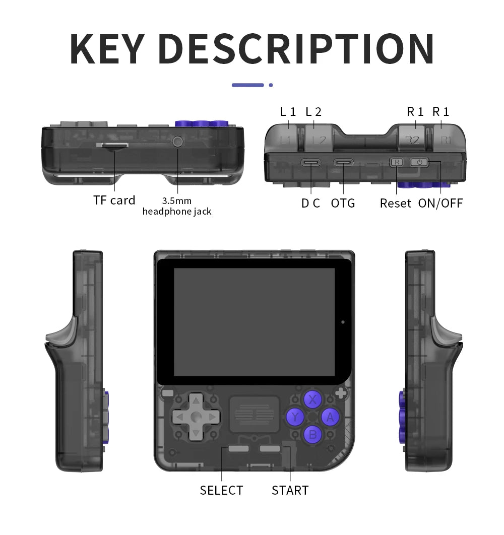 POWKIDDY V10 Handheld Game Console - 3.5 Inch 480x320 IPS Full Screen, Retro OpenDingux System, Affordable Gift for Children