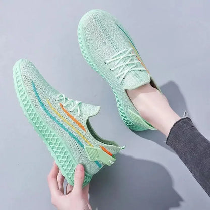 Women's Spring Sneakers – Casual Flat Shoes, Vulcanized Light Mesh Breathable Running Shoes for Summer 2021