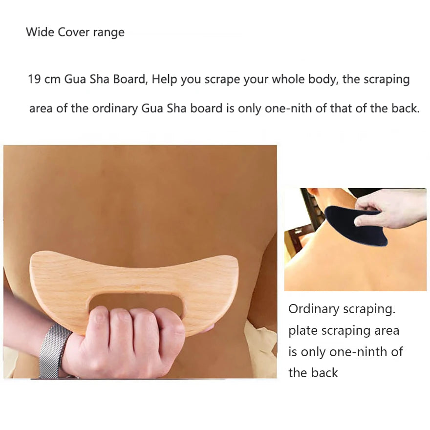 Wooden Gua Sha Tool | Slimming Massage Board for Body Therapy | Scraping & Scraper for Guasha Massage