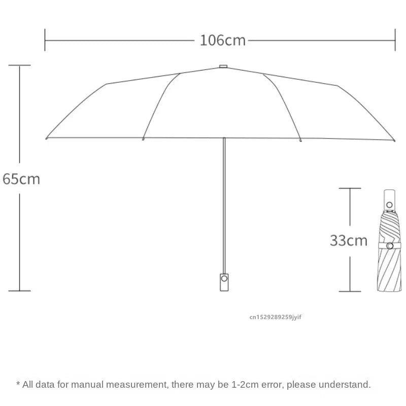 Fully Automatic Reverse Folding Umbrella - Blackout, UV Blocking, Reflective Stripe, Double Bones Windproof Sun Parasol