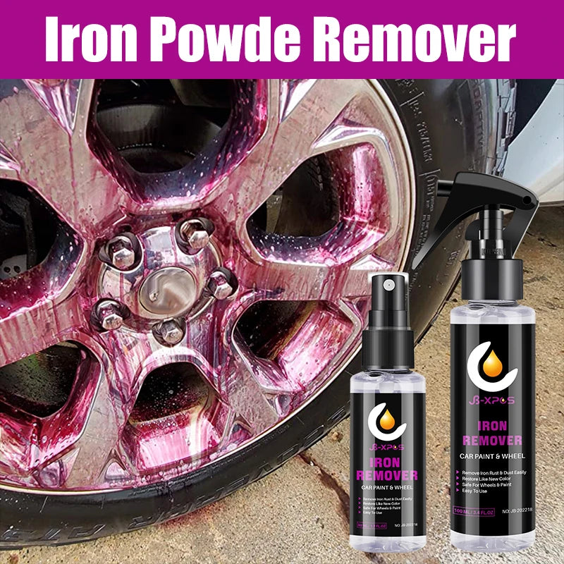 Professional Wheel Paint Iron Remover Spray - 50ml/100ml Auto Detail Chemical for Dust, Rim, Rust Cleaning - JB-XPCS 18 Technology