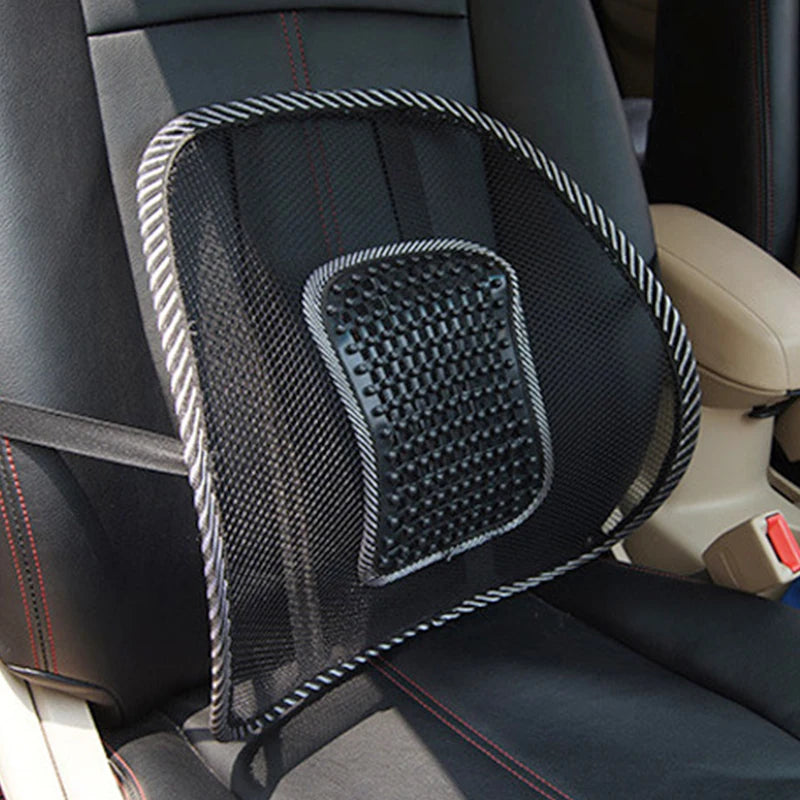 Mesh Lumbar Back Brace for Car Seats - Massage Cushion Pad for Home and Office Chair Support