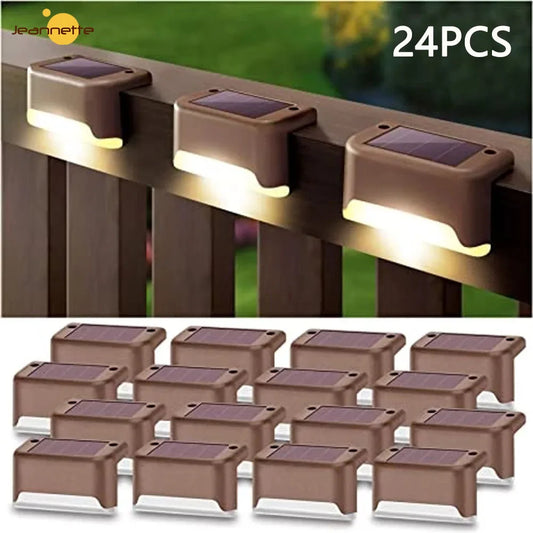 Waterproof Solar Deck Stair Lights: Outdoor LED Path Lighting for Garden Step Patio Fence