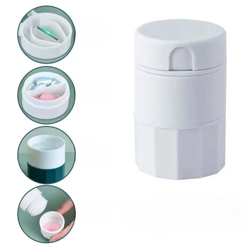 New Multifunction Portable Powder Tablet Grinder - Pill Cutter, Medicine Splitter, Storage Box, Crusher Splitters