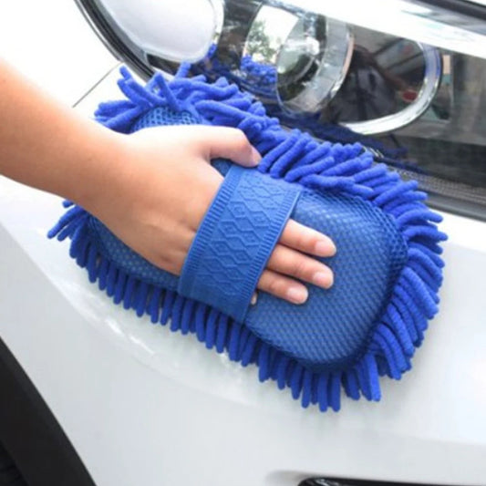 Car Wash Glove - Microfiber Chenille Sponge for Care Washing, Detailing Brush Pad, Multifunction Cleaning Tool, 1 Piece