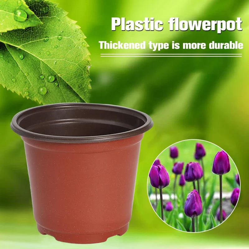 50/20pcs Plastic Flower Pots - Nursery Seedling Planters for Flowers and Seeds - Garden Supplies Container Box