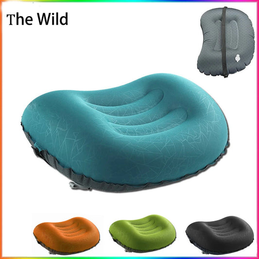 The Wild Portable Inflatable Pillow, Outdoor Camping Waterproof Air Pillow, Comfortable & Durable Hiking Pillow with Sun Protection