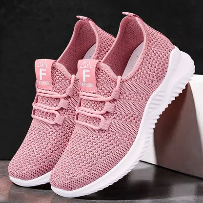 Women's Casual Sneakers: Summer Comfortable Breathable Platform Shoes - Versatile Lace-Up Fashion Shoe