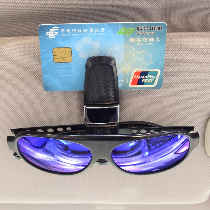 Universal Car Sun Visor Glasses Holder | Car Glasses Case | Sunglasses Clip Card Ticket Eyeglasses Holder | Auto Interior Accessories