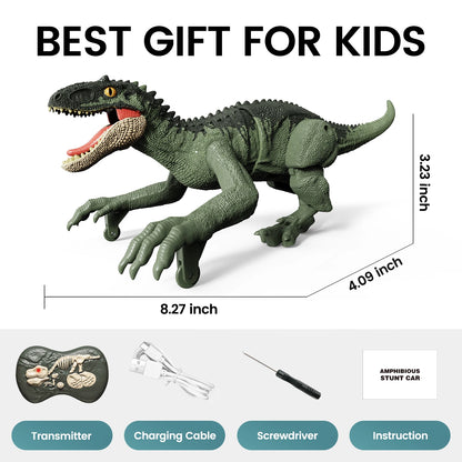 Sinovan Remote Control Dinosaur Toy - 2.4GHz Robot Walking Velociraptor, Simulation Dinosaur for Boys 3-5, Perfect Gift