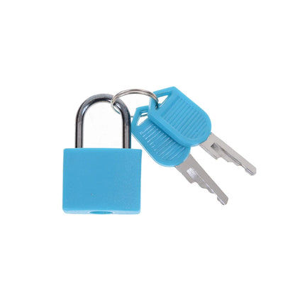 Mini Steel Padlock 6 Colors - Strong Travel Suitcase Lock with 2 Keys for Anti-Theft Protection