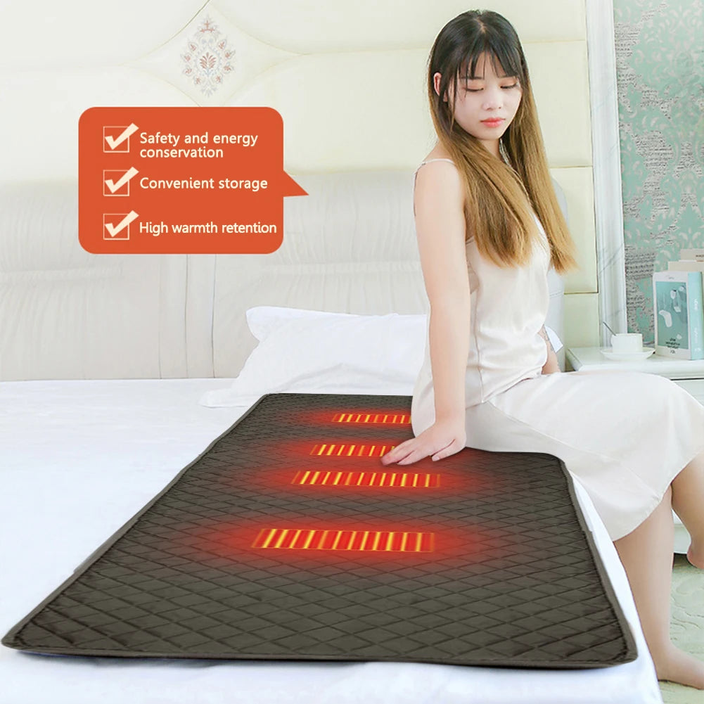 5V USB Heated Electric Pad - 3-Level Temperature Sleeping Mat, Cold-Resistant Cushion for Outdoor Camping