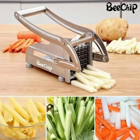 Multi-Functional Stainless Steel Vegetable Cutter - Manual Potato Slicer for Cucumbers, Fruits, and Vegetables - Efficient Kitchen Cutting Tool