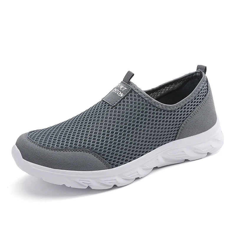 2023 Lightweight Men’s Casual Shoes – Breathable Slip-On Sneakers, Anti-Slip Flats for Outdoor Walking, Sizes 39-47