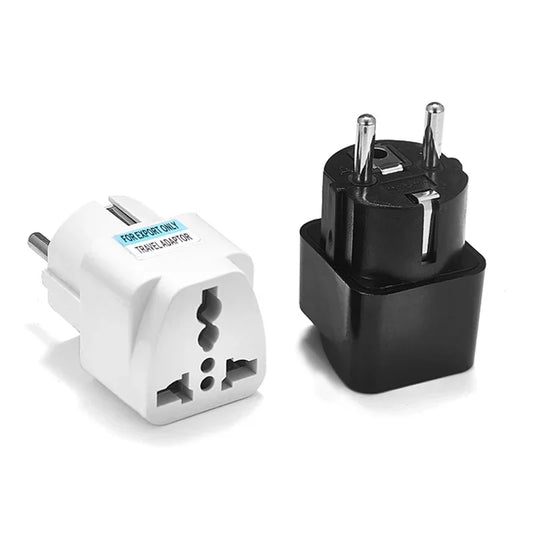 KR Plug Adapter – Universal Multifunction AU/UK/US to EU Electrical Socket, Type E/F Travel Adapter for France & Spain