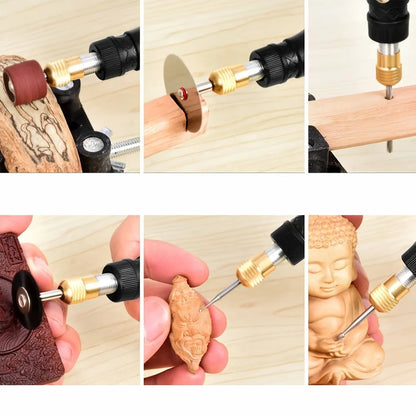 12V Mini Electric Carving Pen - Variable Speed Drill Rotary Tools Kit, Engraver Pen for Grinding and Polishing