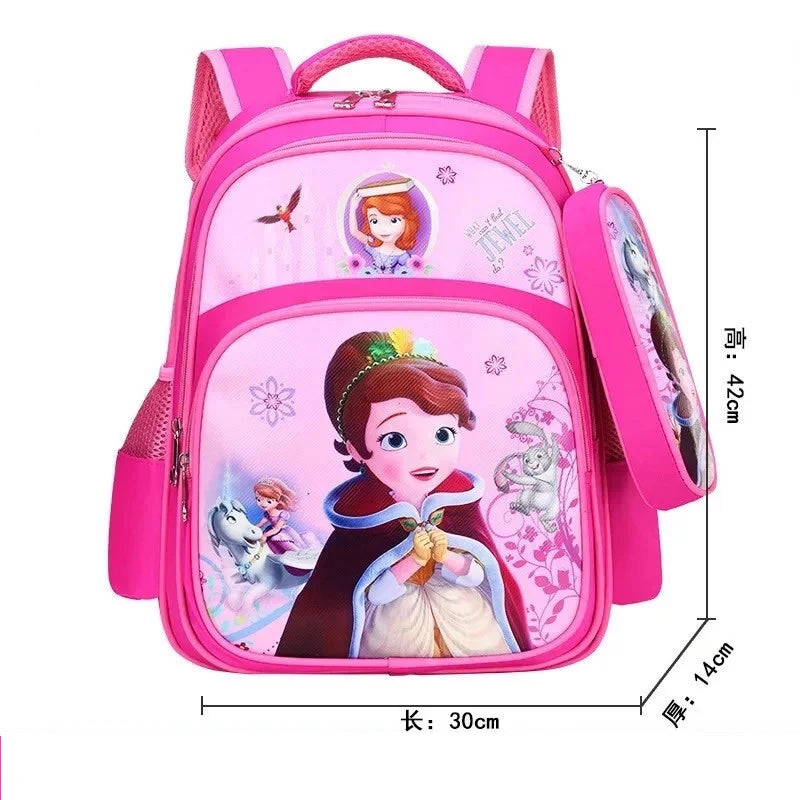 Disney Frozen Elsa and Anna Cartoon Schoolbag – Girls' Backpack for Primary School – Children's Mochila Schoolbag