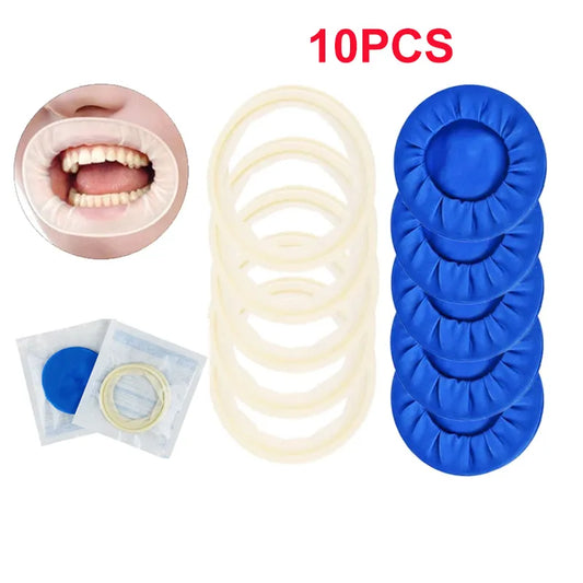 Dental Disposable Rubber Mouth Opener: 10Pcs Sterile Oral Cheek Expander Retractor - Barrier Dentistry Tools for Hygienic Procedures