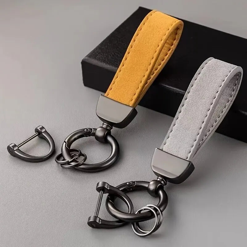 Elevate Your Car Keys with This Stylish Flip Fur Keychain - Perfect for Both Men and Women!