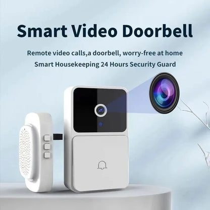 Wireless WIFI Video Doorbell Camera - Smart Home Security HD Door Bell with Night Vision - Two Way Intercom & Voice Change