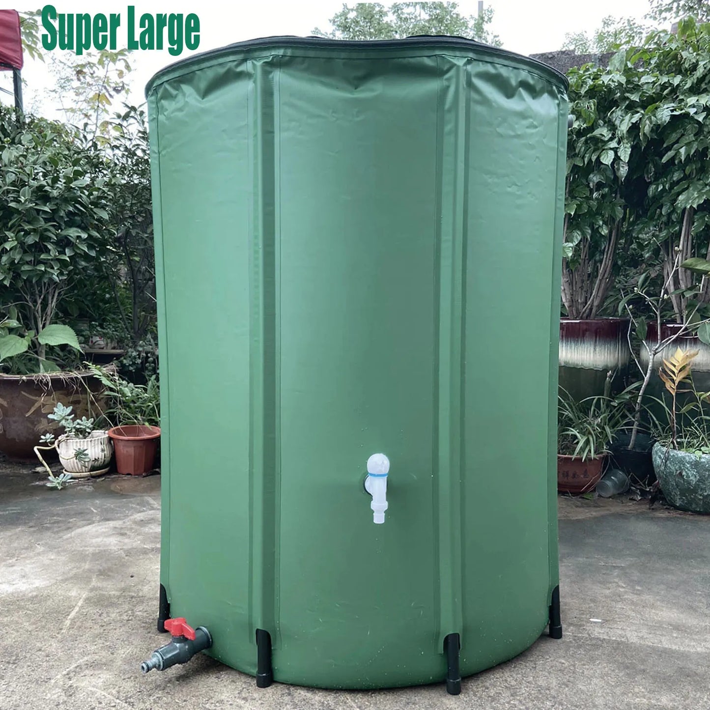 100-250L Rain Water Recovery Storage Tank | Collapsible Rain Barrel for Garden Irrigation | Rainwater Collection Container