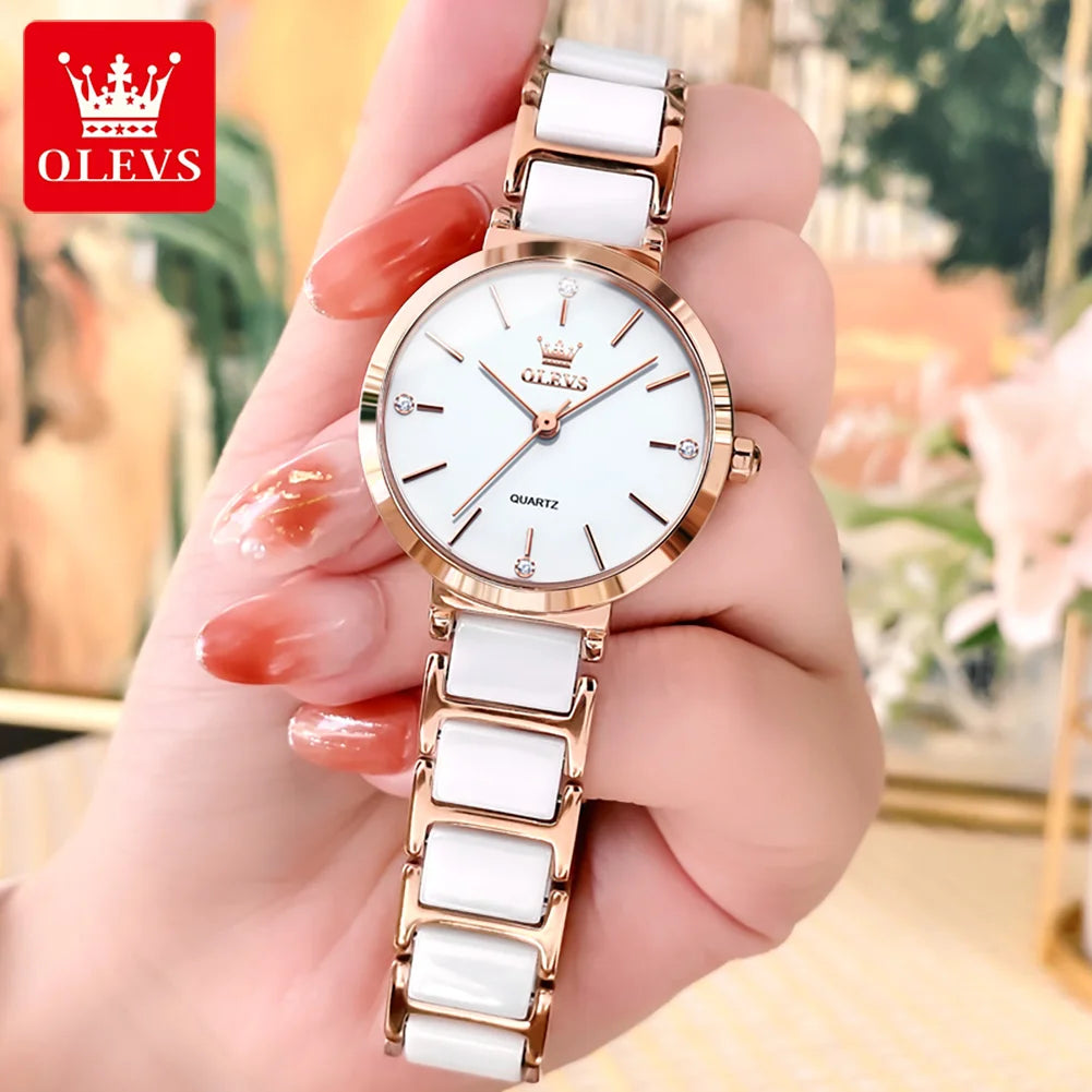 OLEVS Women’s Luxury Wristwatch – Elegant Bracelet, Waterproof Fashion Quartz Watch, Reloj Para Mujer