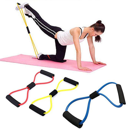 Yoga Resistance Bands – 8-Shaped Elastic Sports Exercise Puller – Chest Expander for Body Building and Home Gym Fitness