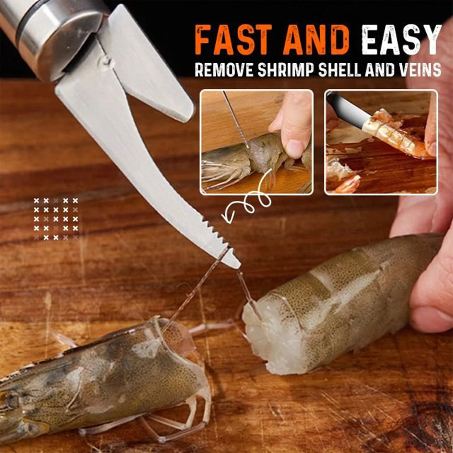 6-in-1 Multifunctional Shrimp Peeler - Fast Stainless Steel Shrimp Line Cutter, Scraping, Digging, Fish Scales Knife - Kitchen Tools