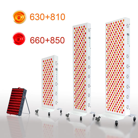 Dual Chip Red Light Therapy Panel Lamp - 630nm, 660nm, 810nm, 850nm Near Infrared LED Beauty Devices for Face and Body