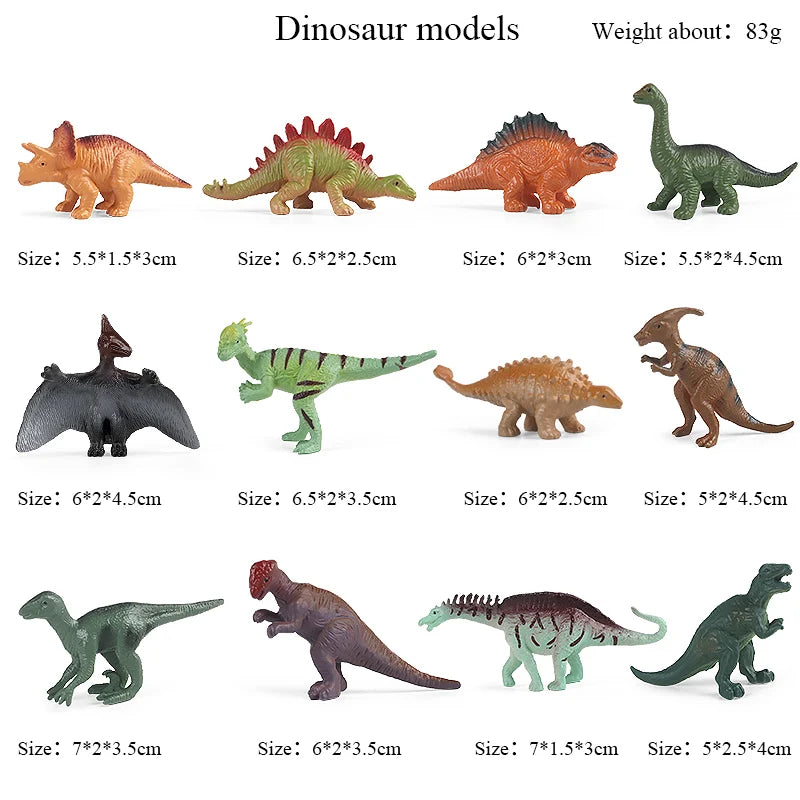 Oenux Montessori Miniature Animal Model Set - Lion, Shark, Horse, Dinosaur Figurines for Educational Play and Zoo-Themed Gifts for Kids