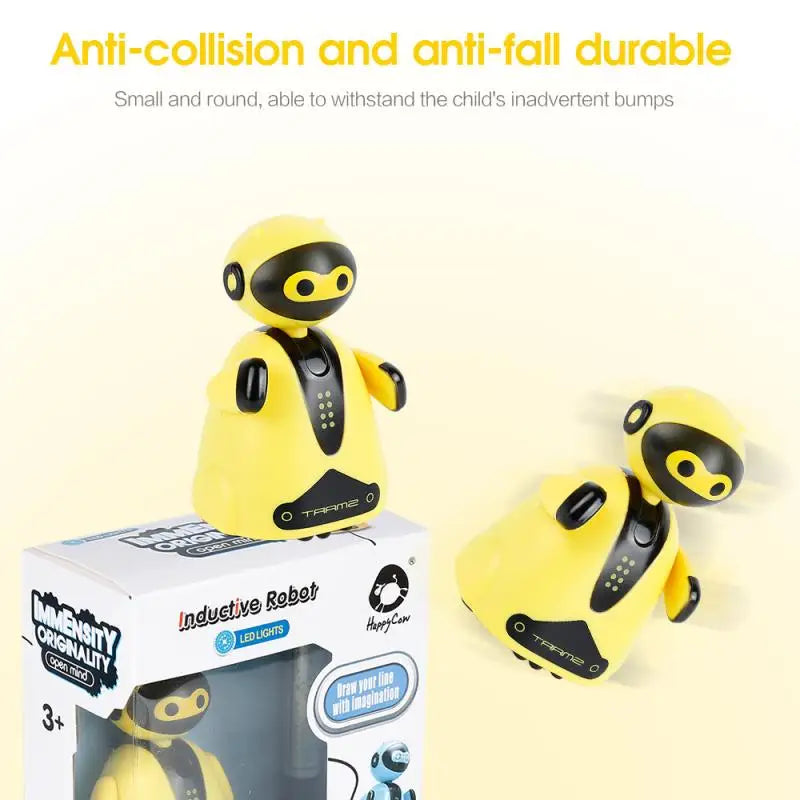 Inductive Robot Penguin Toy - Electric Line-Following Car that Traces Any Drawn Path, Educational Gift for Kids