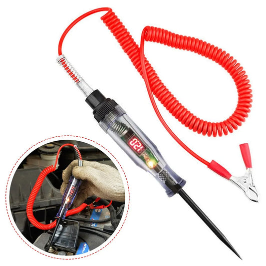 Car Truck Voltage Circuit Tester: Auto 6V-24V Diagnostic Probe Test Pen - Electric Measuring Pen Tool with Light Bulb