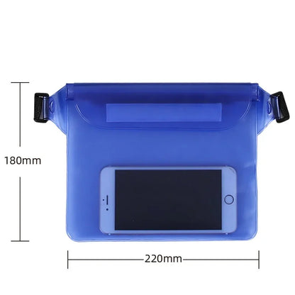 Large Transparent Underwater Dry Bag : 3-Layer High Waterproof Sealing Swimming Pouch for iPhone & Mobile Phones