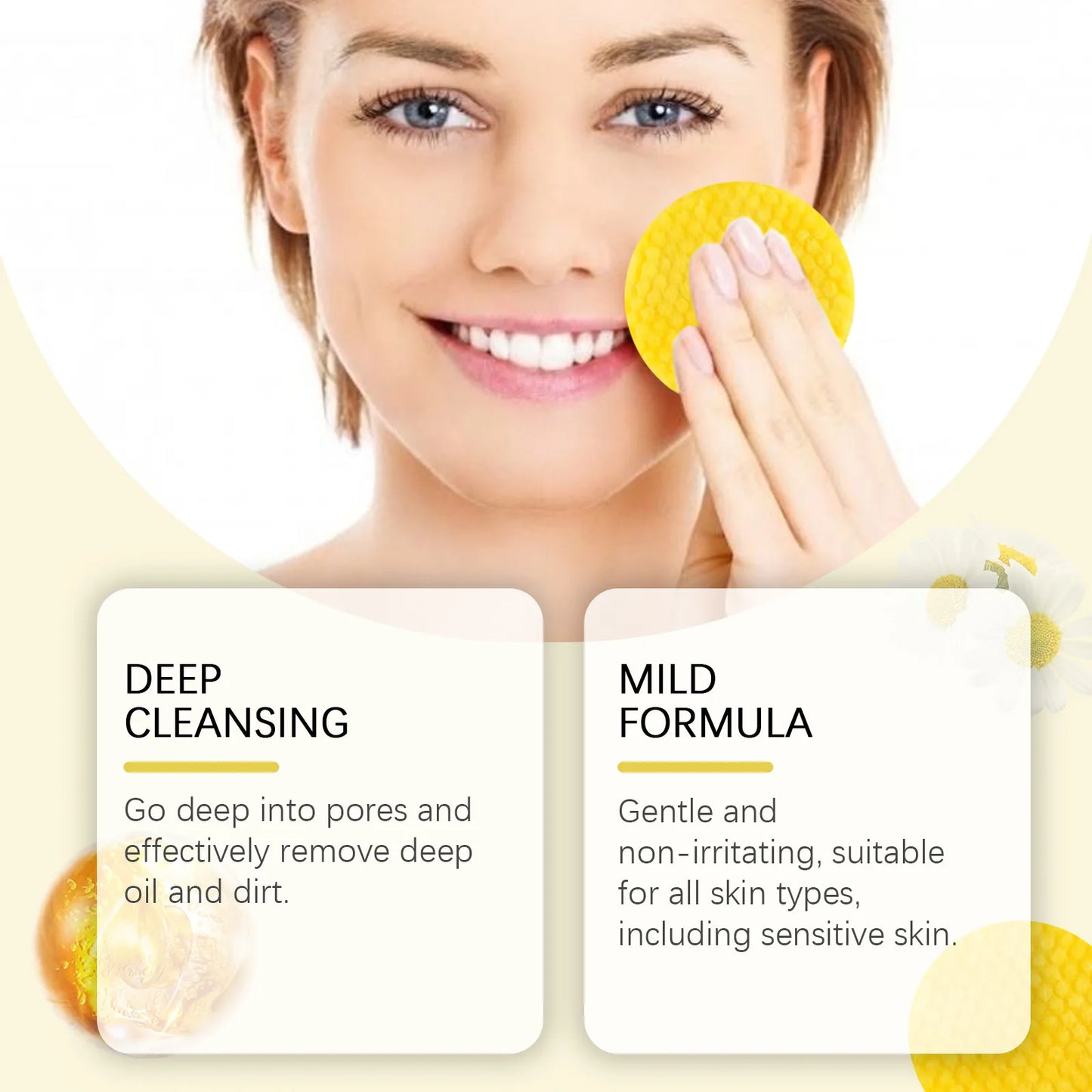 Turmeric and Kojic Acid Cleansing Pads - Exfoliating Facial Sponges for Acne, Dead Skin Removal, Oil Control, and Skin Glow