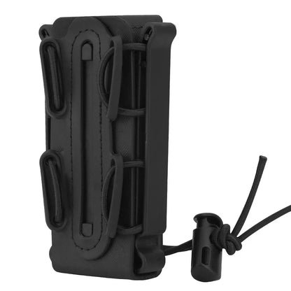 9mm Pistol Mag Carrier Holster - Soft Shell Tactical Magazine Pouch with MOLLE and Belt Clip for Airsoft Shooting