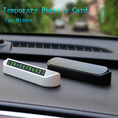 Car Phone Number Card – Temporary Parking Plate, 13x2.5cm Automobile Accessory for Phone Numbers