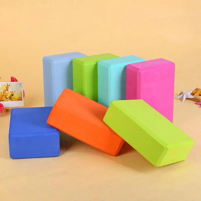 2PCS EVA Foam Yoga Blocks - Gym Bricks for Stretching, Body Shaping and Dance Training Fitness Equipment