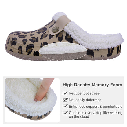 Comwarm Indoor Fuzzy Clogs Slippers - Soft Waterproof EVA Plush Garden Shoes for Men and Women, Cozy Winter House Footwear