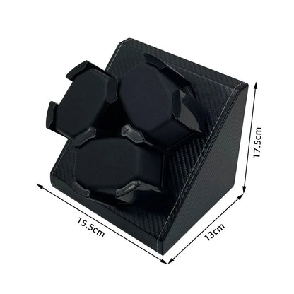 Watch Winder for 3 Automatic Watches | 2 Rotation Modes | PU Clock Storage Case with Memory Cotton