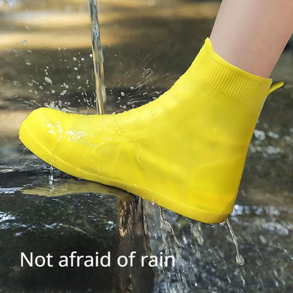 Intensified Reusable Silicone Rain Shoe Cover: Tall Tube Anti-Slip Outdoor Boot Cover for Waterproof Protection - Cubre Calzado Impermeable