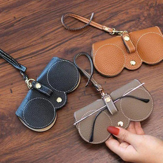 Portable Eyeglass Case | NEW PU Sunglasses Bag | Cute Protection Cover | Simple Eyeglass Clip